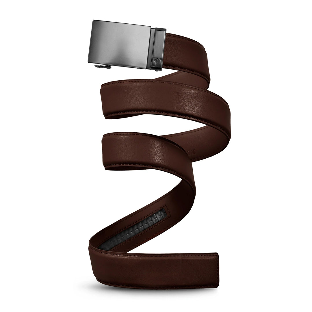 Chocolate Brown - Gun Metal Belt